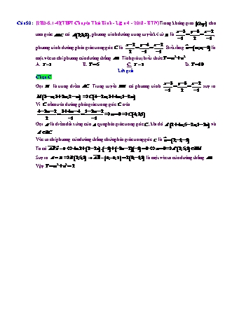 Trắc nghiệm Hình học Lớp 12 tách từ đề thi thử THPT Quốc gia - Chương 3 - Chủ đề 5: Phương trình đường thẳng - Dạng 1: Tìm VTCP, các vấn đề về lý thuyết - Mức độ 4 - Năm học 2017-2018 (Có đáp án)